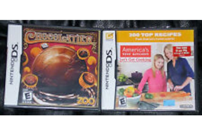 Nintendo DS Lot - Chocolatier (New) America's Test Kitchen (New)