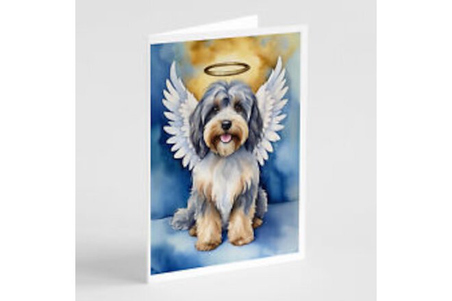 Tibetan Terrier My Angel Greeting Cards and Envelopes Pack of 8 DAC7089GCA7P