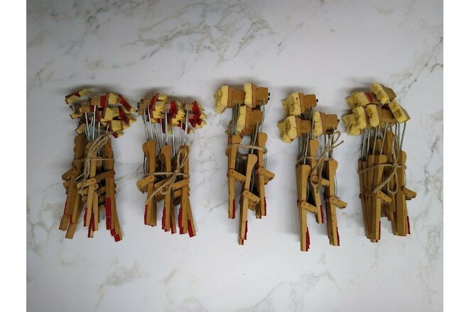 Set of 12 Vintage Piano Dampers Action Pieces for Parts or Crafts