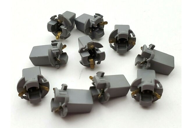 Lot of 10 CEC Replacement Sockets For T1-3/4 Long Wedge Twist Lock Socket Grey