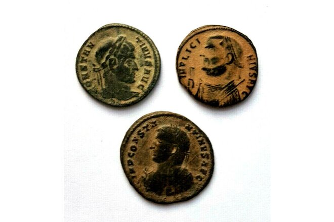 circa.300 A.D British Roman Period Bronze Follis Coin Collection