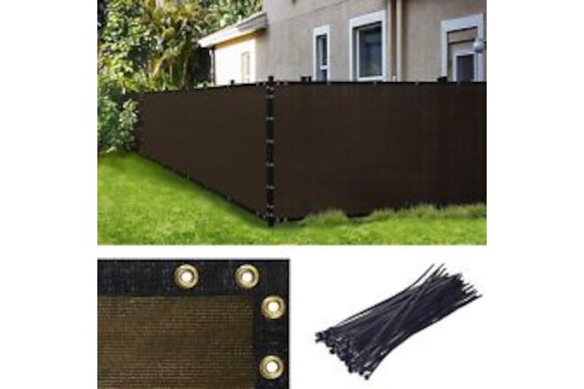 Amgo Custom Made 5' x 143' Brown Fence Privacy x Size,