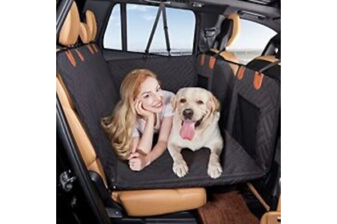 Back Seat Extender ,Dog Car Seat Cover, Camping Air Mattress, Hammock Black