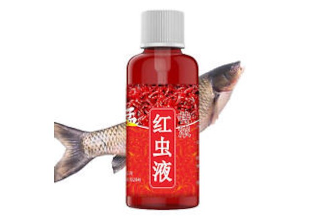 2 Bottles 60ml Strong Fish Red Worm Liquid Fish Bait Attractant Concentrated