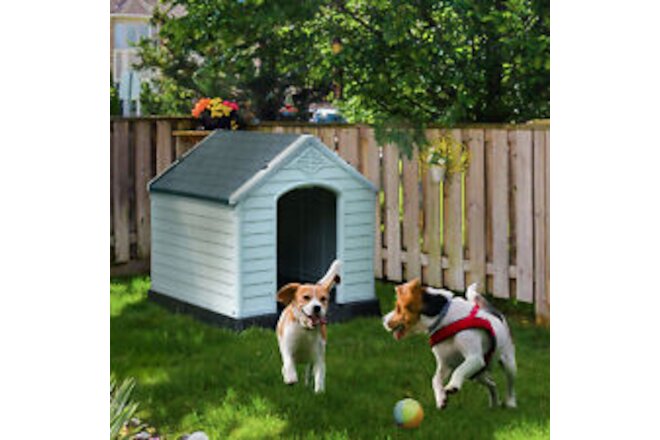MEDIUM Plastic Dog House Outdoor Indoor Doghouse Puppy Shelter House