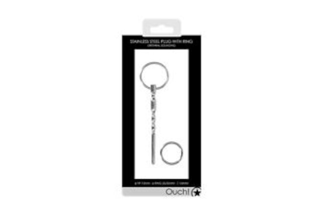 Ouch! Urethral Sounding Stainless Steel Plug With Ring 7.5 mm