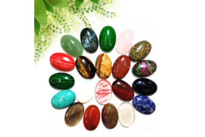 5 Pcs Oval Energy Stone Beads Jewelry Making Oval Gemstones Jewelry Making