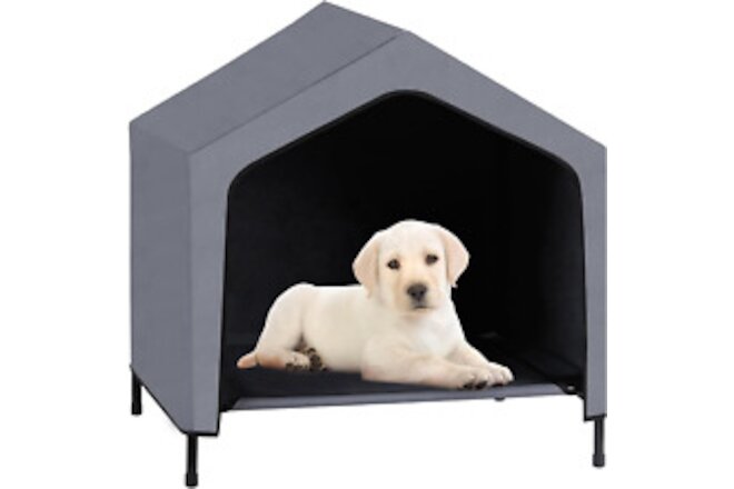 2 in 1 Indoor Dog House, Elevated Dog House, Pet House with Removable Cover, Wat