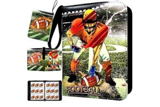 Football Card Binder 900 Pockets, Trading Card Binder 9 Pocket with 50 Remova...