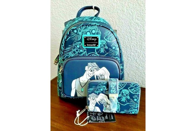 Loungefly Disney Atlantis 20th Anniversary Kida & Milo Mini Backpack Bag NEW!!