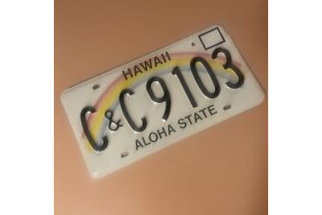 HAWAII C&C License Plate sale Helps GREENBeret Foundation , Mint Condition