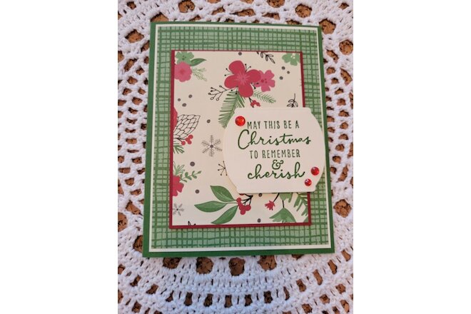 Lot of 5 handmade Christmas cards made w/Stampin' Up! supplies FREE SHIPPING