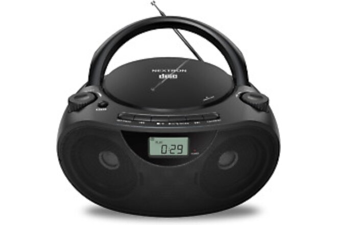 Portable Stereo CD Player Boombox with AM/FM Radio, Bluetooth, USB