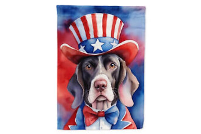 Pointer Patriotic American Flag Canvas House Size DAC5774CHF