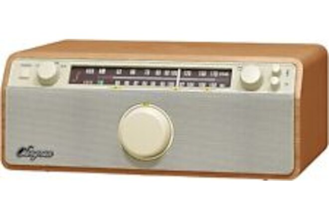 Sangean WR-12 Tabletop FM/AM/Aux-in/Analog Wooden Cabinet Radio Receiver, Walnut