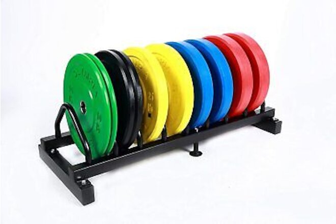 Ader Olympic 2'' Color 5 Pairs Solid Rubber Bumper Plate Total 260lb Set w/Rack