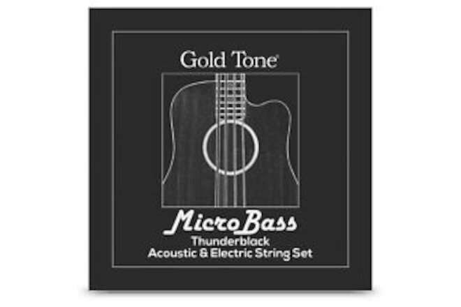 Gold Tone MBS-BL MicroBass Thunderblack Rubber/Polymer Strings