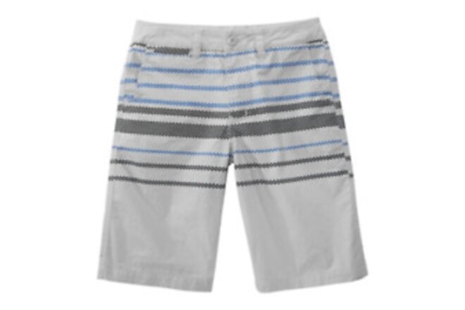 Univibe Big Boy's Sector Regular Fit Checker-Stripe Shorts Gray Size 12