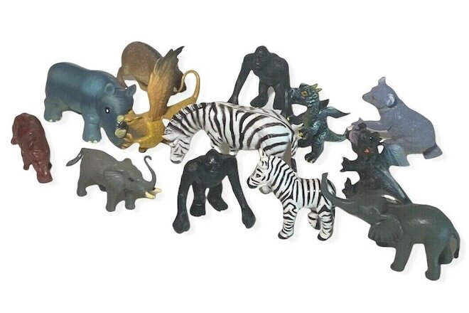 Vintage 1990's Colorful Various Animals  Lot of 13 Educational Play
