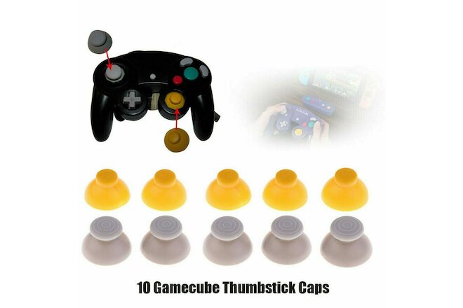 10 Replacement Thumbstick Caps Controller Joystick 5 Sets for Gamecube