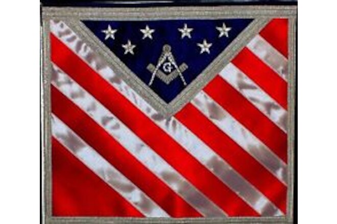 Blue Lodge Patriotic American Masonic Freemason U.S. Flag Apron
