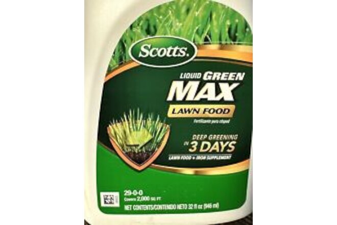 5 pack - Scotts Liquid Green MAX Lawn Food Fertilizer - 32 oz