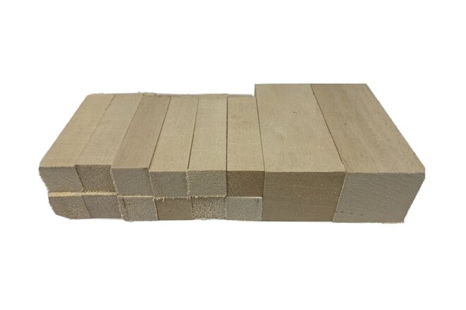 14 Pack Basswood Carving Blocks Soft Solid Wooden Whittling Kit for Whittler Sta