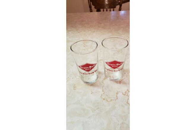 Two GRAIN BELT BEER, MINNEAPOLIS, MINNESOTA SHORT BEER GLASSES