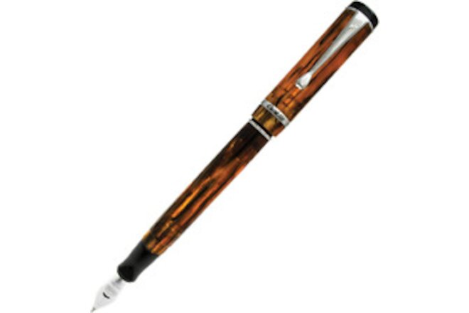 Conklin Duragraph Amber Fountain Pen, Med Nib CK71342