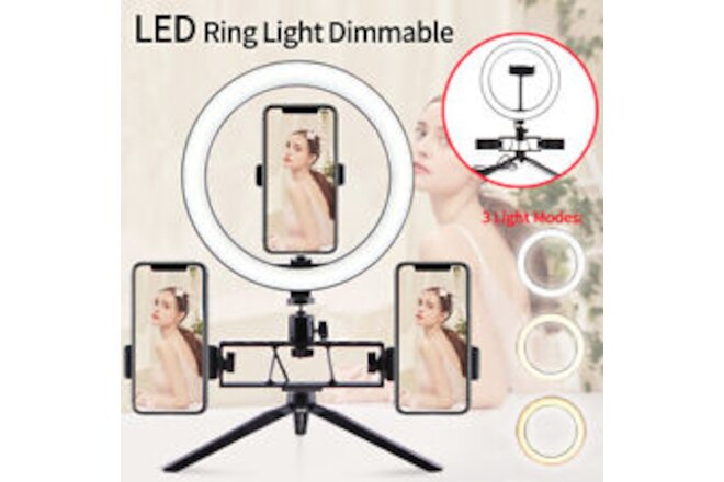 LED Ring Light Lamp Selfie Camera Video Dimmable for Makeup Youtube Live Stream