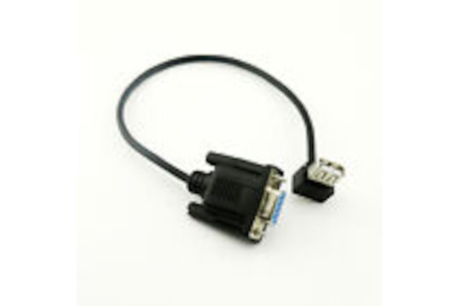 RS232 DB9 Female to USB 2.0 A Female Serial Cable Adapter Converter 8" Inch 25cm