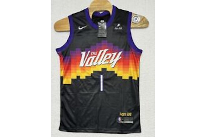 NBA Devin Booker #1 Phoenix Suns The Valley Mens 50 Stitched Jersey