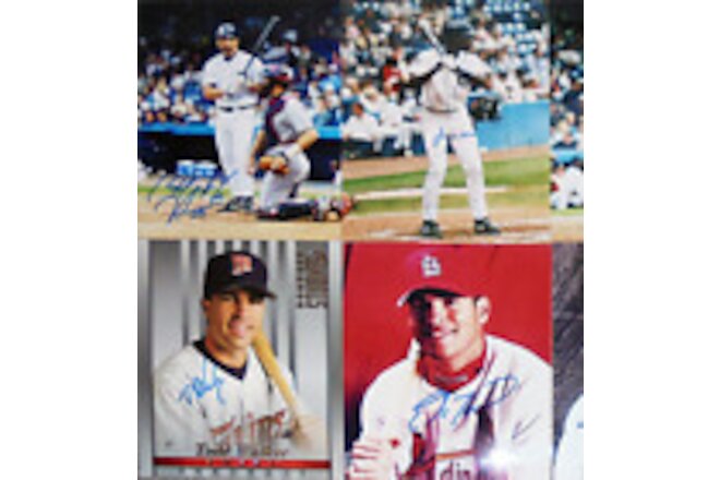 -Twins/Tigers- Autograph/Signed/Auto Baseball Stars 8x10 Photo/Card Lot w/LOA