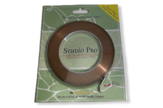 STUDIO PRO STAINED GLASS 1/4" COPPER FOIL IN DISPENSER PACK ROLL