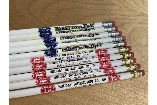 10-Pack of PBR Pencils Pabst Blue Ribbon Holiday Distributing Promotional Extra