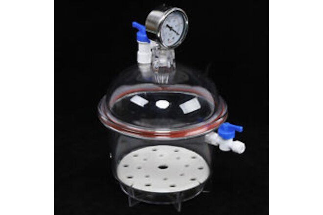 Laboratory Desiccator Vacuum Jar Dessicator PP/PC Vacuum Dryer with Lid NEW US