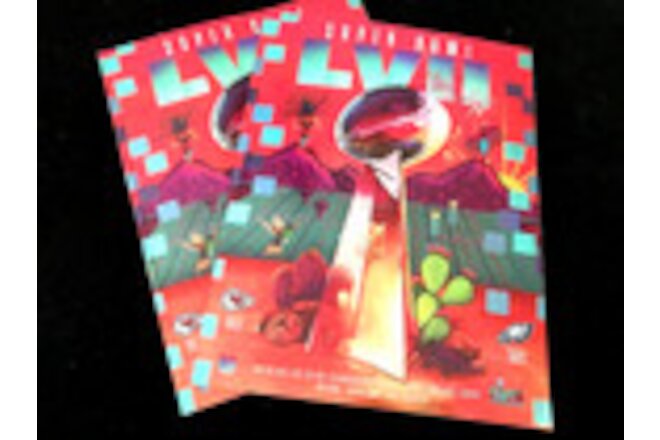 DEF 2pc NFL SB 57 LVII Kansas City Chiefs Programs Slightly Defective Programs