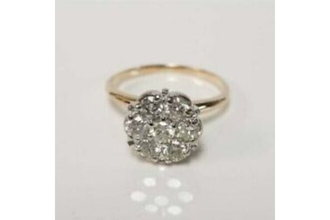 Round Lab-Created VVS1 Diamond Women's Engagement Ring 14K Yellow Gold Plated