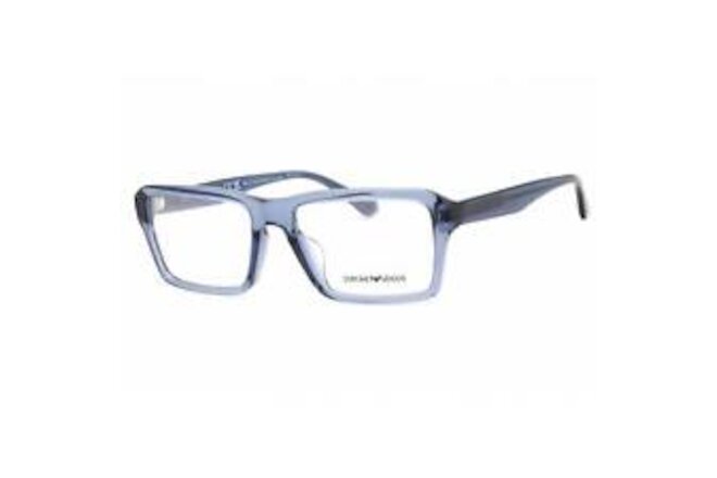 Emporio Armani Men's Eyeglasses Shiny Transparent Blue Frame 0EA3206F 5072