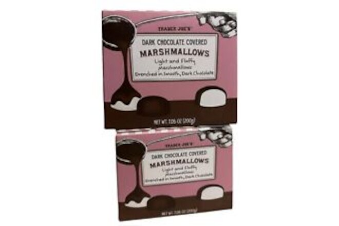 Trader Joe's Dark Chocolate Covered Marshmallows (Pack of 2)