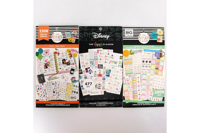 LOT OF 3 Create 365 The Happy Planner Stickers 2994 STICKERS - Planning Disney +