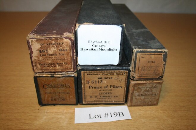 Mixed Lot of 6 Player Piano Rolls #19B