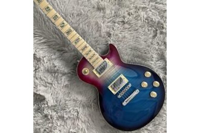 Blueberry BurstLP Standard Electric Guitar HH Pickups Flamed Maple Top Veneer
