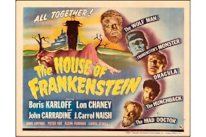 Horror House of Frankenstein Lobby Poster Print 8 x 10 Reproduction