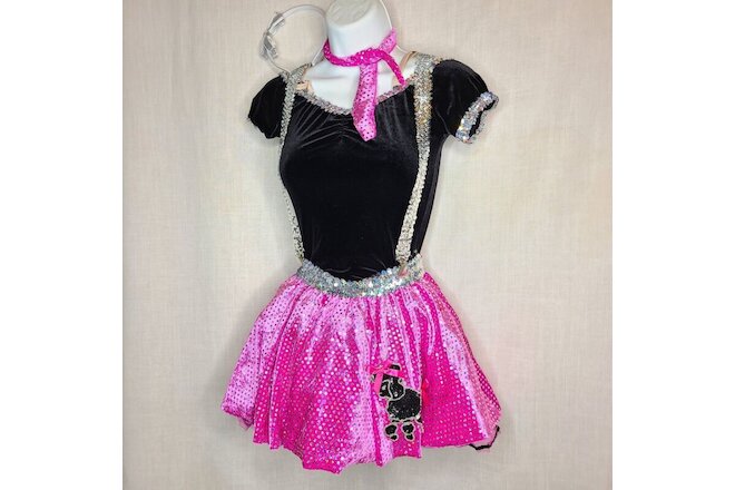 Wish Come True 5012 Child Dance Poodle Skirt Leotard SZ LC Pink Costume Lot 5