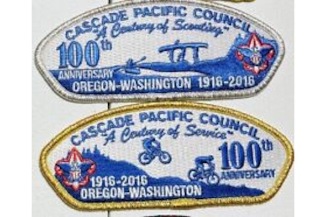 Cascade Pacific Council 100th Anniversary Set Shoulder Patches