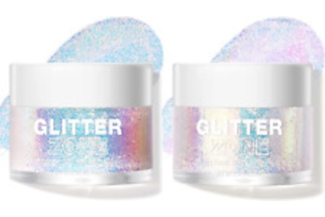 LANGMANNI Holographic Body Glitter Gel for Body, Face, Hair and Lip.Color Changi