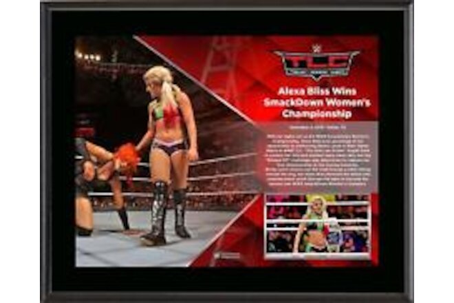 Alexa Bliss World Wrestling Entertainment 10.5" x 13" 2016 TLC Sublimated Plaque