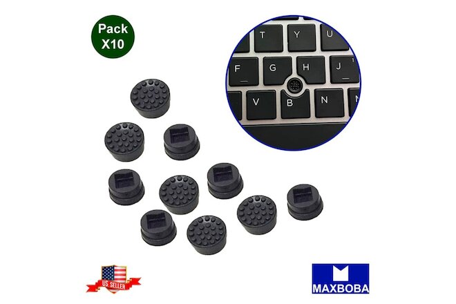 10 Pack Rubber Mouse Pointer Trackpoint Black Cap For HP Laptop 4.2*4.2mm