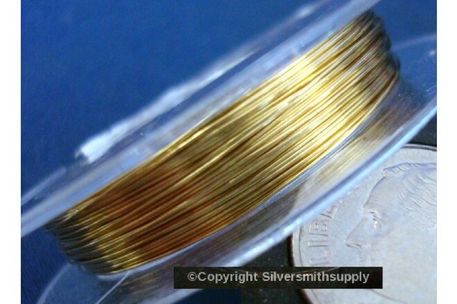 30ga Gold plated copper round wire .3mm .012 create wire wrapped jewelry PW022